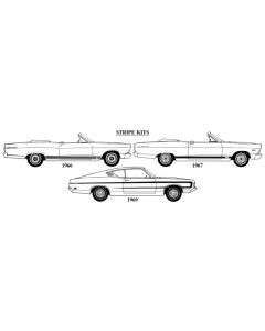 Stripe Kit/ White/ Lower Gt Stripe/ 66-67 Fairlane Gt