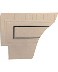 Door & Rear Quarter Trim Panel Set - Fairlane XL, GT & GTA 2 Door Hardtop - 4 Pieces - Parchment L-2613 With Parchment L-2945 Center