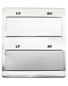 1966 Ford Thunderbird Power Window Switch Plate Insert, Town Landau & Town Hardtop With Power Vent Windows, 2 Holes For 4 Switches