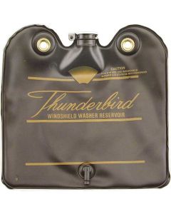 1966 Ford Thunderbird Windshield Washer Bag, Black With Gold Letters, With Hinged Cap