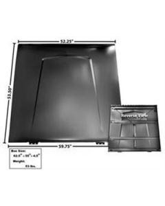 1966-1977 Bronco Hood - Custom - Plain Steel