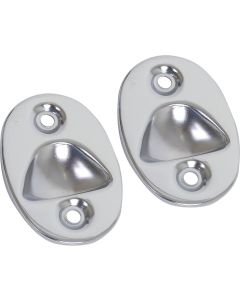 Late 1965-1970 Mustang Fastback Chrome Rear Seat Supports, Pair