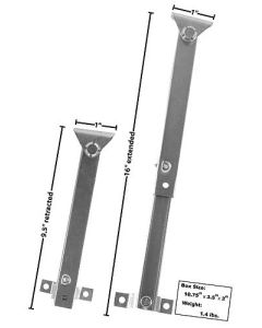 1966-1977 Bronco Liftgate Supports - 9.5 Retracted - 16 Fully Extended