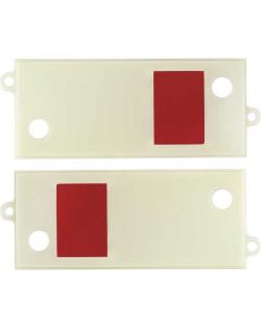 1967-1968 Mustang Deluxe Interior Door Courtesy Light Lenses, Pair