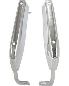 1967-1968 Mustang Chrome Front Bumper Guards with Holes for Pads, Pair