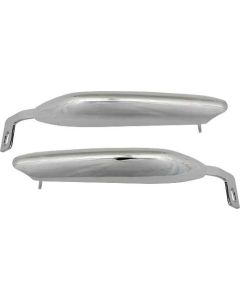 1967-1968 Mustang Chrome Front Bumper Guards without Holes for Pads