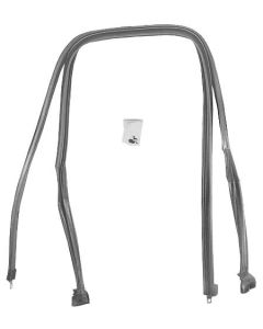 1967-1968 Mustang Fastback Roof Rail Seals, Pair