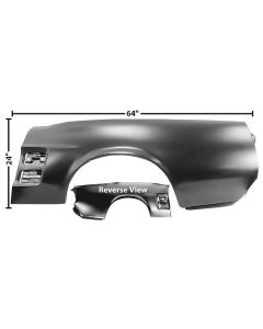 1967 Mustang Convertible Quarter Panel with Holes for Scoops, Left