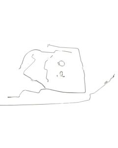 1968-1969 Mustang OEM Steel Brake Line Kit, V8 with Power Drum Brakes and 28-Spline 9" Rear Axle