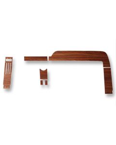 1968 Mustang Vinyl Wood Grain Dash Applique Set with Instrument Cluster Surround, 7 Pieces