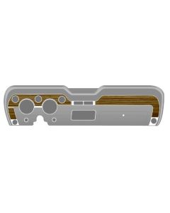 1968 Mustang Vinyl Wood Grain Dash Applique Set for Cars with A/C