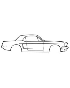 1968 Mustang Exterior C-Stripe Kit, Gold (Non-reflective)