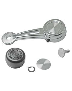 Quarter Window Crank Handle & Knob/ Chrome & Black