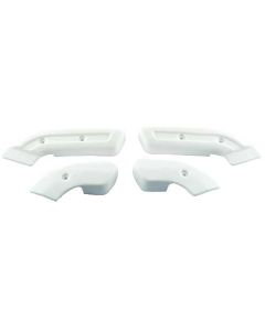Seat Hinge Covers - 2 Pieces - White - For Inner Hinge - Ford Galaxie With Bucket Seats