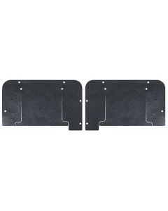 Fender Apron To Upper Control Arm Splash Shields - Die-Cut Black Rubber - Ford