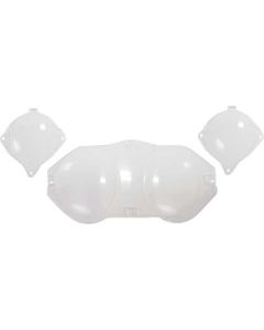 1969-1970 Mustang Instrument Bezel Lens Set for Cars without Tachometer, 3 Pieces