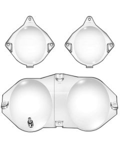 1969-1970 Mustang Instrument Bezel Lens Set with Tach and Trip Button, 3 Pieces