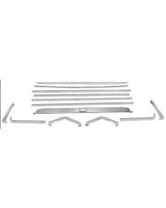 1969-1970 Mustang Fastback Fold Down Seat Molding Kit, 13 Pieces