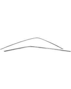1969-1970 Mustang Fastback Roof Rail Drip Moldings, Pair