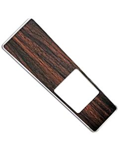 1969 Mustang Console Finish Panel Insert, Dark Walnut