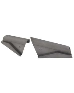 1969-1970 Mustang Black Plastic Outer Dash Trim Mouldings, Pair