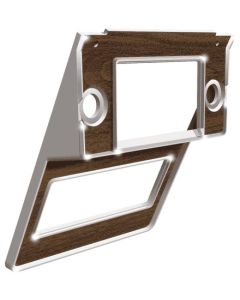 Radio Bezel/ Walnut Woodgrain & Chrome/69-70 Mustang