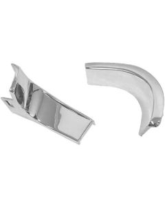 1969-1970 Mustang Coupe Chrome Outside Quarter Window Moldings, Pair