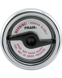 Gas Cap - Bright Finish With Black Knob - Replacement Type - Falcon Except Station Wagon, Sedan Delivery, Ranchero & Futura