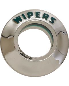 1960 Ford Thunderbird Wiper Switch Bezel, Chrome With Green Letters
