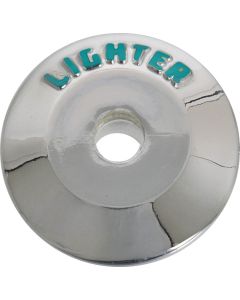 1960 Ford Thunderbird Cigar Lighter Bezel, Chrome With Green Letters