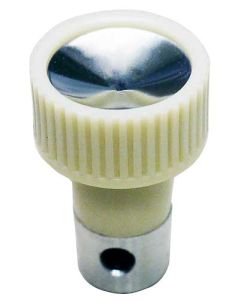 1960 Ford Thunderbird White Heater and Air Conditioner Control Knob with Silver Insert