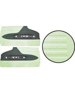 1960 Ford Thunderbird Door Trim Panels, Dark Green #19 & Light Green #20, Trim Code 53