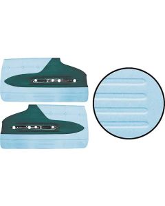 1960 Ford Thunderbird Door Trim Panels, Dark Turquoise #17 & Light Turquoise #18, Trim Code 57