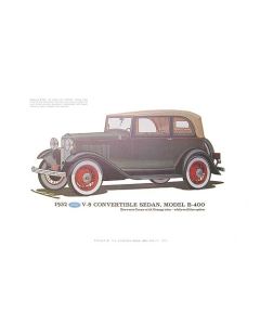 Print - 1932 Ford Convertible Sedan (B400) - Unframed