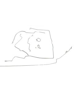 1971 Mustang OEM Steel Brake Line Kit, 6-Cylinder or V8 with 8" Rear Axle and Manual Drum Brakes