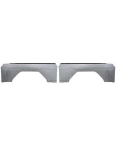 Interior Quarter Trim Panels - Pleated Design - Black