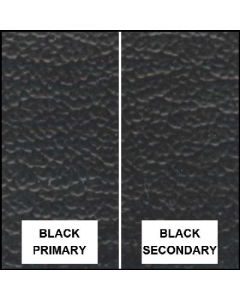 Ford Pickup Truck Bench Seat Cover Set - Ford F250 XLT Ranger - Black Corinthian Grain Vinyl With Black Corinthian Grain Vinyl Inserts