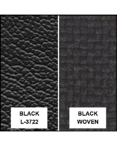 Ford Pickup Truck Bench Seat Cover Set - Ford F250 XLT Ranger - Black Corinthian Grain Vinyl With Ebony Woven Cloth Inserts