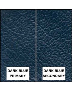 Ford Pickup Truck Bench Seat Cover Set - Ford F250 XLT Ranger - Dark Blue Corinthian Grain Vinyl With Dark Blue Corinthian Grain Vinyl Inserts