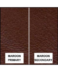 Ford Pickup Truck Bench Seat Cover Set - Ford F250 XLT Ranger - Maroon Corinthian Grain Vinyl With Maroon Corinthian Grain Vinyl Inserts