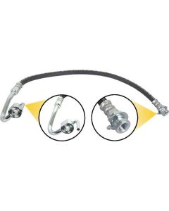 Ford Pickup Truck Front Brake Hose - Left - 19-1/2" Long Including Threads - Disc Brakes - From Frame Bracket To Wheel - F250/F350