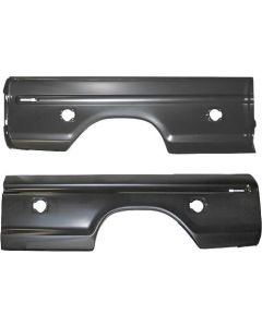 Ford Pickup Truck Pickup Box Side Outer Panel - 8' Styleside Bed - Left - With Dual Fuel Filler Openings