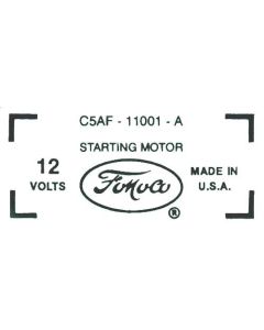1965-1966 Ford Thunderbird Starter Decal, 390/428 V8