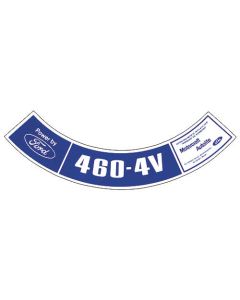Ford Pickup Truck Air Cleaner Decal - 460 4V, Regular Fuel