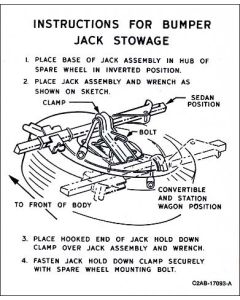 Jack Instructions Decal - C2AB-17093-A