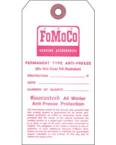 FoMoCo Antifreeze Tag