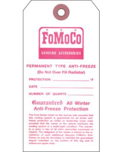 1955-1979 Thunderbird FoMoCo Antifreeze Tag