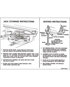 Jack Instructions Decal - C5AB-17093-H