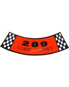 Decal - Air Cleaner - 289 V8 - Falcon