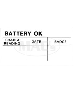 1964-1985 Ford Pickup Truck Battery Test Decal